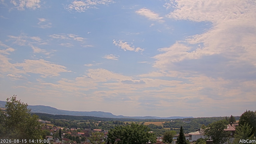 Canale telecamera in diretta da AlbCam - Göppingen, Germany a View from Göppingen to SSW
