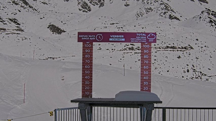 La Chaux 2'265 m. - Hauteur de neige Image