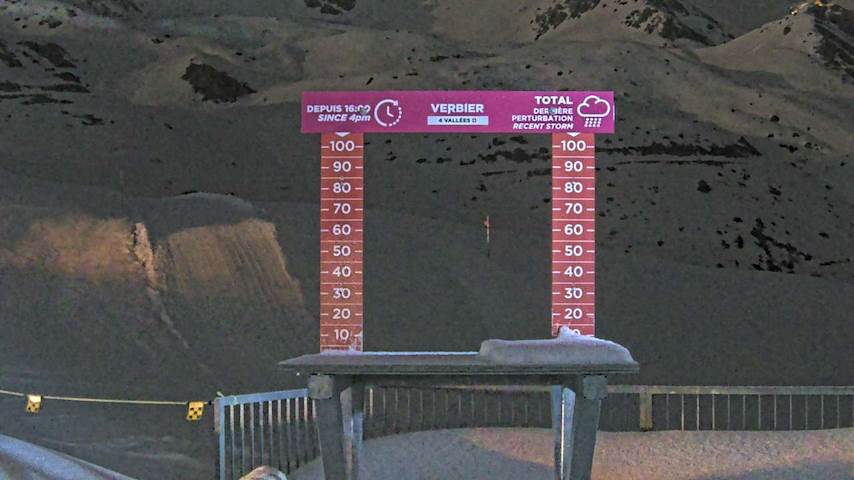 La Chaux 2'265 m. - Hauteur de neige Image