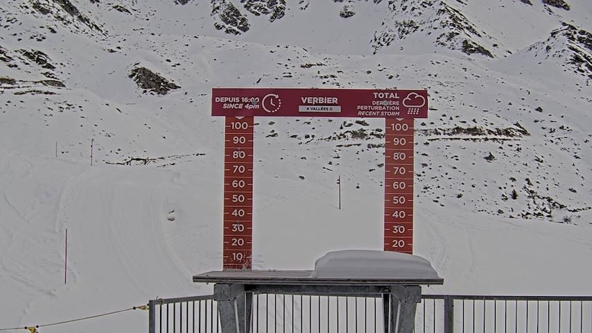 La Chaux 2'265 m. - Hauteur de neige Image