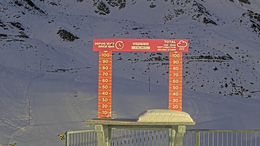 La Chaux 2'265 m. - Hauteur de neige Image