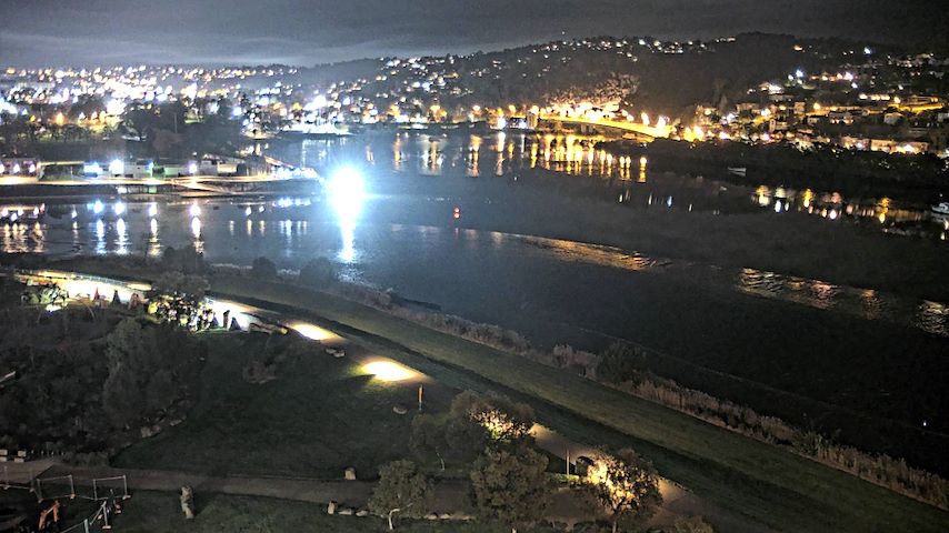 Direkte kamerakanal fra Tamar Estuary i Launceston, Tasmania